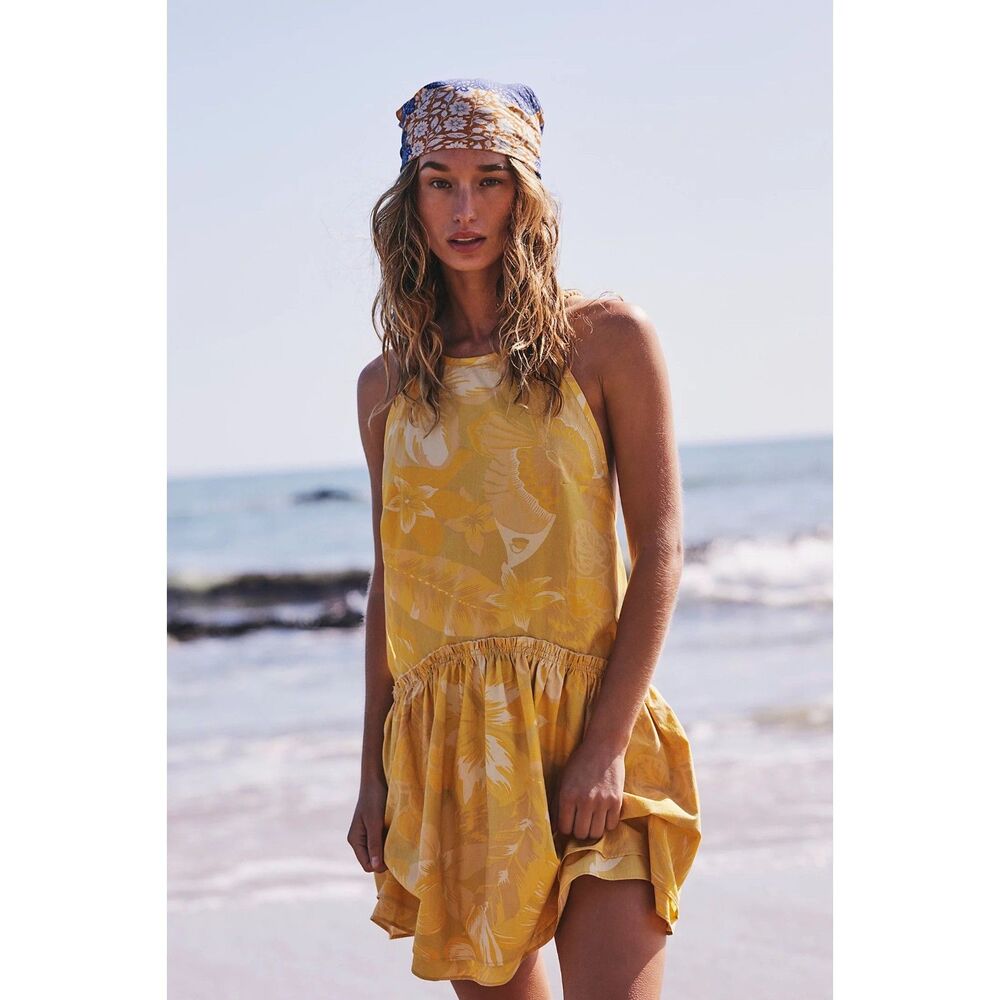 Free People 100% Cotton Deserted Island Mini Dress Size XS NWT!!